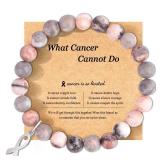 ZLLOO Breast Cancer Bracelets Natural Stone Bead Ribbon Inspirational Awareness Bracelets Encouragement Handmade Gifts for Women Best Friend Sister (Pink Zebra) ZLLOO Breast Cancer Bracelets Natural Stone Bead Ribbon Inspirational Awareness Bracelets Encouragement Handmade Gifts for Women Best Friend Sister (Pink Zebra)