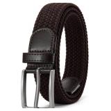 DOOPAI Braided Stretch Belt for Men, Elastic Woven Belt, casual Fabric Golf Belt Brown Belt Tight Performed Stretch Design Width 1 3/8\' for golf pants jeans, Gift Box DOOPAI Braided Stretch Belt for Men, Elastic Woven Belt, casual Fabric Golf Belt Brown Belt Tight Performed Stretch Design Width 1 3/8\' for golf pants jeans, Gift Box