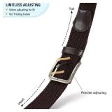 DOOPAI Braided Stretch Belt for Men, Elastic Woven Belt, casual Fabric Golf Belt Brown Belt Tight Performed Stretch Design Width 1 3/8\' for golf pants jeans, Gift Box DOOPAI Braided Stretch Belt for Men, Elastic Woven Belt, casual Fabric Golf Belt Brown Belt Tight Performed Stretch Design Width 1 3/8\' for golf pants jeans, Gift Box