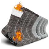 Time May Tell Mens Merino Wool Hiking Cushion Socks Thermal Warm Crew Winter Boot Socks Pack (2Light Grey,2Brown(4 pairs), US Size 5-9) Time May Tell Mens Merino Wool Hiking Cushion Socks Thermal Warm Crew Winter Boot Socks Pack (2Light Grey,2Brown(4 pairs), US Size 5-9)
