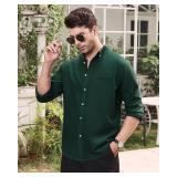 Alimens & Gentle Mens Solid Oxford Shirt Long Sleeve Dress Shirt Work Casual Green Button Down Shirts with Pocket,Dark Green,Medium - Retail $23 Alimens & Gentle Mens Solid Oxford Shirt Long Sleeve Dress Shirt Work Casual Green Button Down Shirts with Pocket,Dark Green,Medium - Retail $23