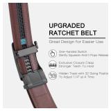 SENDEFN Men's Leather Belt Automatic Ratchet Buckle Slide Belt for Dress Casual Trim to Fit with Gift Box SENDEFN Men's Leather Belt Automatic Ratchet Buckle Slide Belt for Dress Casual Trim to Fit with Gift Box