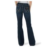 Wrangler womens Retro Mae Mid Rise Wide Leg Trouser Jean 13x36 - Retail $54 Wrangler womens Retro Mae Mid Rise Wide Leg Trouser Jean 13x36 - Retail $54