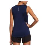 baleaf Women's Sleeveless Athletic Shirts Workout Running Tank Tops Active Gym Tops Navy Size M - Retail $30 baleaf Women's Sleeveless Athletic Shirts Workout Running Tank Tops Active Gym Tops Navy Size M - Retail $30