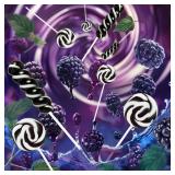 32 Pack Black Swirl Twisty Lollipops Suckers Bulk (16 Swirls + 16 Twists), Halloween Treats Candy Lollipops Individually Wrapped, Blackberry Suckers Lollipops for Birthday 32 Pack Black Swirl Twisty Lollipops Suckers Bulk (16 Swirls + 16 Twists), Halloween Treats Candy Lollipops Individually Wrapped, Blackberry Suckers Lollipops for Birthday