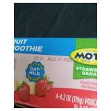 Motts Fruit Smoothies Strawberry Banana, 4.2 oz clear pouches, 4 Pack, Non-dairy, Made With Oatmilk, Made With Real Fruit, Good Source of Calcium, On-the-Go Motts Fruit Smoothies Strawberry Banana, 4.2 oz clear pouches, 4 Pack, Non-dairy, Made With Oatmilk, Made With Real Fruit, Good Source of Calcium, On-the-Go
