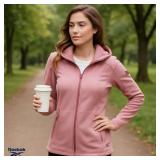 Reebok Womens Softshell Jacket - Lightweight Water & Windproof Warm Hooded Fleece Lined Womens Jacket for Gym Running Hiking, Size Large, Dusty Rose - Retail $32 Reebok Womens Softshell Jacket - Lightweight Water & Windproof Warm Hooded Fleece Lined Womens Jacket for Gym Running Hiking, Size Large, Dusty Rose - Retail $32