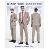 MY'S Men's Slim Fit Blazer, Two Button Casual Lightweight Jacket, Sport Coat for Daily Beige Medium - Retail $40 MY'S Men's Slim Fit Blazer, Two Button Casual Lightweight Jacket, Sport Coat for Daily Beige Medium - Retail $40