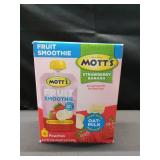 Motts Fruit Smoothies Strawberry Banana, 4.2 oz clear pouches, 4 Pack, Non-dairy, Made With Oatmilk, Made With Real Fruit, Good Source of Calcium, On-the-Go Motts Fruit Smoothies Strawberry Banana, 4.2 oz clear pouches, 4 Pack, Non-dairy, Made With Oatmilk, Made With Real Fruit, Good Source of Calcium, On-the-Go