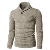 H2H Men's Casual Shawl Pullover Sweates V Neck Knitted Sweaters with Button Ivory US M/Asia L - Retail $40 H2H Men's Casual Shawl Pullover Sweates V Neck Knitted Sweaters with Button Ivory US M/Asia L - Retail $40