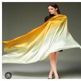 Wander Agio Womens Silk Like Shawl Party Wraps Evening Dress Bridesmaid Long Silkly Scarves for Wedding Colours Yellow 14 Wander Agio Womens Silk Like Shawl Party Wraps Evening Dress Bridesmaid Long Silkly Scarves for Wedding Colours Yellow 14