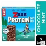 CLIF Z BARS CHOCOLATE MINT WHOLE GRAIN PROTEIN SNACK BARS 5 COUNT CLIF Z BARS CHOCOLATE MINT WHOLE GRAIN PROTEIN SNACK BARS 5 COUNT