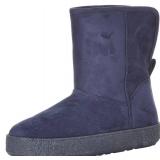 Amazon Essentials Women's Shearling Boot, Navy Microsuede, 6 - Retail $35 Amazon Essentials Women's Shearling Boot, Navy Microsuede, 6 - Retail $35