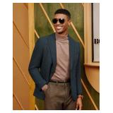 PJ PAUL JONES Mens Blazer Irish Wool Blend Two Bottom Sports Jacket Suit Tweed Herringbone Sport Coat Navy Blue M - Retail $66 PJ PAUL JONES Mens Blazer Irish Wool Blend Two Bottom Sports Jacket Suit Tweed Herringbone Sport Coat Navy Blue M - Retail $66