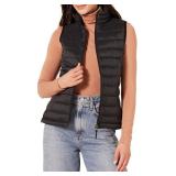 Amazon Essentials Women's Lightweight Water-Resistant Packable Puffer Vest, Black, Large - Retail $36 Amazon Essentials Women's Lightweight Water-Resistant Packable Puffer Vest, Black, Large - Retail $36