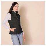 Amazon Essentials Women's Lightweight Water-Resistant Packable Puffer Vest, Black, Large - Retail $36 Amazon Essentials Women's Lightweight Water-Resistant Packable Puffer Vest, Black, Large - Retail $36