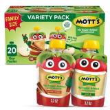 Mott s No Sugar Added Applesauce Variety Pack 3.2 oz 20 Count Clear Pouches Mott s No Sugar Added Applesauce Variety Pack 3.2 oz 20 Count Clear Pouches