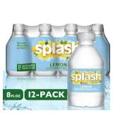 Splash Refresher Lemon Flavored Water 8 fl oz 12 Pack BEST BY 06-30-2026 Splash Refresher Lemon Flavored Water 8 fl oz 12 Pack BEST BY 06-30-2026