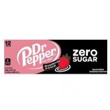 Dr Pepper Zero Sugar Strawberries and Cream Soda Pop 12 fl oz 12 Pack Cans Dr Pepper Zero Sugar Strawberries and Cream Soda Pop 12 fl oz 12 Pack Cans