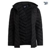 Reebok Womens Puffer Jacket - Midweight Quilted Snow Glacier Shield Full Zip Winter Coat for Women with Hood & Zip Pockets, Size Large, Jet Black - Retail $50 Reebok Womens Puffer Jacket - Midweight Quilted Snow Glacier Shield Full Zip Winter Coat for Women with Hood & Zip Pockets, Size Large, Jet Black - Retail $50