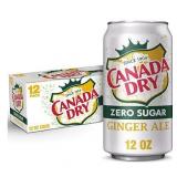 Canada Dry Caffeine Free Zero Sugar Ginger Ale Soda Pop 12 fl oz 12 Pack Cans Canada Dry Caffeine Free Zero Sugar Ginger Ale Soda Pop 12 fl oz 12 Pack Cans