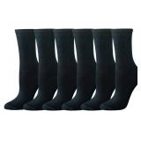 Amazon Essentials Women's Cotton Crew Socks, 6 Pairs, Black, 6-9 Amazon Essentials Women's Cotton Crew Socks, 6 Pairs, Black, 6-9