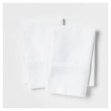 Standard Solid Performance 400 Thread Count Pillowcase Set White - Threshold: Cotton Sateen, OEKO-TEX Certified, Set of 2 Standard Solid Performance 400 Thread Count Pillowcase Set White - Threshold: Cotton Sateen, OEKO-TEX Certified, Set of 2