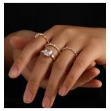 iF YOU Gold Rings for Women Non Tarnish, Dainty 14K Gold Plated Stackable Cubic Zirconia Knuckle Ring Set, Statement Promise Wedding Bands Engagement Rings Size 6 7 8 9 10 (Gold emerald cut, 8) iF YOU Gold Rings for Women Non Tarnish, Dainty 14K Gold Plated Stackable Cubic Zirconia Knuckle Ring Set, Statement Promise Wedding Bands Engagement Rings Size 6 7 8 9 10 (Gold emerald cut, 8)