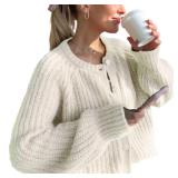 YKR Womens Fall Cardigan Sweater Long Sleeve Chunky Knit Open Front Button Loose Casual Cardigan Coat Beige M - Retail $35 YKR Womens Fall Cardigan Sweater Long Sleeve Chunky Knit Open Front Button Loose Casual Cardigan Coat Beige M - Retail $35