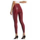 Kotii Women's Soft Fleece Lined Faux Leather Leggings Butt Lifting Pants PU High Waisted Pleather Pants Large - Retail $30 Kotii Women's Soft Fleece Lined Faux Leather Leggings Butt Lifting Pants PU High Waisted Pleather Pants Large - Retail $30