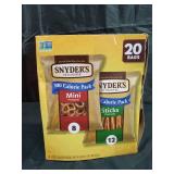 Snyder's of Hanover Pretzels Minis and Sticks 100 Calorie Packs Variety Pack - 20ct Snyder's of Hanover Pretzels Minis and Sticks 100 Calorie Packs Variety Pack - 20ct