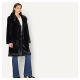 Amazon Essentials Women's Relaxed-Fit Long Faux Fur Coat with Lapel Collar, Black, Medium - Retail $40 Amazon Essentials Women's Relaxed-Fit Long Faux Fur Coat with Lapel Collar, Black, Medium - Retail $40