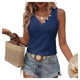 Women's V-Neck Sleeve Blouse - Casual Loose Fit Tunic Top with Embroidery Detail, Dressy Elegant Shirt for Women (Blue,Medium) Women's V-Neck Sleeve Blouse - Casual Loose Fit Tunic Top with Embroidery Detail, Dressy Elegant Shirt for Women (Blue,Medium)