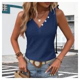 Women's V-Neck Sleeve Blouse - Casual Loose Fit Tunic Top with Embroidery Detail, Dressy Elegant Shirt for Women (Blue,Medium) Women's V-Neck Sleeve Blouse - Casual Loose Fit Tunic Top with Embroidery Detail, Dressy Elegant Shirt for Women (Blue,Medium)