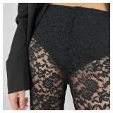 Bolley Joss Women's Sexy See Through Lace Pants Transparent Sheer Mesh Straight Leg Pants Hollow Out Slim Trousers Cover Up Medium - Retail $32 Bolley Joss Women's Sexy See Through Lace Pants Transparent Sheer Mesh Straight Leg Pants Hollow Out Slim Trousers Cover Up Medium - Retail $32