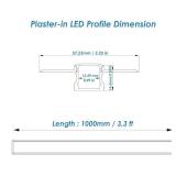 Plaster-in LED Aluminum Channel 6Pack 1m/3.3ft Plaster LED Strip Light Diffuser Profile,Trimless Drywall Aluminum LED Channel Profile with Milky Diffuser Cover End Cap for Wall and Ceiling - Retail: $ Plaster-in LED Aluminum Channel 6Pack 1m/3.3ft Plaster LED Strip Light Diffuser Profile,Trimless Drywall Aluminum LED Channel Profile with Milky Diffuser Cover End Cap for Wall and Ceiling - Retail: $