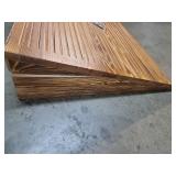 Wooden Threshold Ramp for Home Steps, 8' Rise Doorway Ramp with Non-Slip Grooves, Door Ramp for Wheelchair/Walker/Cart/Scooter, (31.4 W*8.0' H, Solid Pine Wood, 600LBS Capacity) - Retail: $146 Wooden Threshold Ramp for Home Steps, 8' Rise Doorway Ramp with Non-Slip Grooves, Door Ramp for Wheelchair/Walker/Cart/Scooter, (31.4 W*8.0' H, Solid Pine Wood, 600LBS Capacity) - Retail: $146
