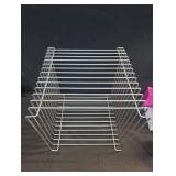 KHOXRMW Square Geometry Retro Side Table Prime-Stainless Steel Linear Metal End Table, Iron Multi-Purpose Desktop Shelf (Silver) - Retail: $99 KHOXRMW Square Geometry Retro Side Table Prime-Stainless Steel Linear Metal End Table, Iron Multi-Purpose Desktop Shelf (Silver) - Retail: $99