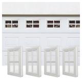 NeatiEase 4 Pcs Garage Door Windows, Replacement Vinyl Windows Inserts Kit with UV Resistant Resin Glass for Exterior Garage Doors (Cross Design) - Retail: $200 NeatiEase 4 Pcs Garage Door Windows, Replacement Vinyl Windows Inserts Kit with UV Resistant Resin Glass for Exterior Garage Doors (Cross Design) - Retail: $200