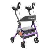 BlessReach Heavy Duty Upright Rollator Walker for Seniors, 450lb Capacity, 6 Height Adjustments, 8in All Terrain Wheels, Padded Seat and Backrest, Easy Assembly, Foldable Design Purple Retail $179.99 BlessReach Heavy Duty Upright Rollator Walker for Seniors, 450lb Capacity, 6 Height Adjustments, 8in All Terrain Wheels, Padded Seat and Backrest, Easy Assembly, Foldable Design Purple Retail $179.99