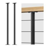 Deck Man 2 Pack Railing Post 36inch Stainless Steel Pre-drilled Intermediate Post/Studdle Pickets for 1/8in Deck Cable Railing, Level Cable Railing Fittings, Black - Retail: $80 Deck Man 2 Pack Railing Post 36inch Stainless Steel Pre-drilled Intermediate Post/Studdle Pickets for 1/8in Deck Cable Railing, Level Cable Railing Fittings, Black - Retail: $80