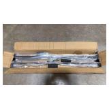 Deck Man 2 Pack Railing Post 36inch Stainless Steel Pre-drilled Intermediate Post/Studdle Pickets for 1/8in Deck Cable Railing, Level Cable Railing Fittings, Black - Retail: $80 Deck Man 2 Pack Railing Post 36inch Stainless Steel Pre-drilled Intermediate Post/Studdle Pickets for 1/8in Deck Cable Railing, Level Cable Railing Fittings, Black - Retail: $80