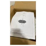 1-Light White Geometric Hanging Linear Chandelier Lighting with Hemp Rope Shade for Kitchen Island - Retail $68 1-Light White Geometric Hanging Linear Chandelier Lighting with Hemp Rope Shade for Kitchen Island - Retail $68