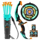 JOYIN Kids Bow and Arrow Set, LED Light Up Archery Toy Set with 9 Suction Cup Arrows, Target & Arrow Case, Indoor and Outdoor Hunting Play Gift Toys for Kids, Boys & Girls Ages 6-12 JOYIN Kids Bow and Arrow Set, LED Light Up Archery Toy Set with 9 Suction Cup Arrows, Target & Arrow Case, Indoor and Outdoor Hunting Play Gift Toys for Kids, Boys & Girls Ages 6-12