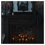 Homemory Decorative Flameless Candles, Battery Operated Candles with Remote & Timer, Flickering Led Pillar Candles, Plexiglass, Grey, Pack of 9, D2.2 xH 5\' 6\' 7\' Homemory Decorative Flameless Candles, Battery Operated Candles with Remote & Timer, Flickering Led Pillar Candles, Plexiglass, Grey, Pack of 9, D2.2 xH 5\' 6\' 7\'