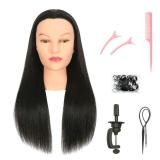 FUTAI Natural 28 Inch 100% Human Hair Mannequin Head with Table Clamp Stand for Hairdresser Practice Braiding Styling Manikin Cosmetology Doll Training Head Bleaching Dyeing Curling Cutting Display FUTAI Natural 28 Inch 100% Human Hair Mannequin Head with Table Clamp Stand for Hairdresser Practice Braiding Styling Manikin Cosmetology Doll Training Head Bleaching Dyeing Curling Cutting Display