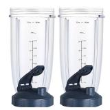 Upgrade Blender Cups Fit for Nutribullet 600w/900w, Replacement Parts 32oz Cups with Flip-Top To-Go-Lids, Blender Accessories (2 Pack) Upgrade Blender Cups Fit for Nutribullet 600w/900w, Replacement Parts 32oz Cups with Flip-Top To-Go-Lids, Blender Accessories (2 Pack)