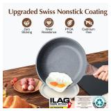 SENSARTE Nonstick Frying Pan Skillet, Swiss Granite Coating Omelette Pan, Healthy Stone Cookware Chef's Pan, PFOA Free (8/9.5/10/11/12.5 Inch) (9.5 Inch) SENSARTE Nonstick Frying Pan Skillet, Swiss Granite Coating Omelette Pan, Healthy Stone Cookware Chef's Pan, PFOA Free (8/9.5/10/11/12.5 Inch) (9.5 Inch)