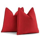 ZWJD Red Pillow Covers 24x24 Set of 2 Chenille Throw Red Pillows Cushion Covers with Elegant Design Soft and Luxurious Decorative Pillows for Couch, Bed, and Christmas Decor ZWJD Red Pillow Covers 24x24 Set of 2 Chenille Throw Red Pillows Cushion Covers with Elegant Design Soft and Luxurious Decorative Pillows for Couch, Bed, and Christmas Decor