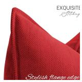 ZWJD Red Pillow Covers 24x24 Set of 2 Chenille Throw Red Pillows Cushion Covers with Elegant Design Soft and Luxurious Decorative Pillows for Couch, Bed, and Christmas Decor ZWJD Red Pillow Covers 24x24 Set of 2 Chenille Throw Red Pillows Cushion Covers with Elegant Design Soft and Luxurious Decorative Pillows for Couch, Bed, and Christmas Decor